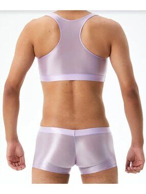 Lavender Racerback Bra & Briefs Set*Sissy*Cosplay*Femboy* Stretchy* Fit*NIP*XL